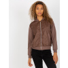 Hnedá prešívaná bomber mikina -RV-BL-8226.11X-brown S/M