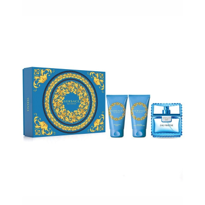 Versace Man Eau Fraiche SET: Toaletná voda 50ml + Sprchový gél 50ml + Balzam po holení 50ml pre mužov