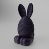 Zajačik OVALIS – svietiaca veľkonočná dekorácia Farba: Čierna