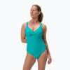 Dámske jednodielne plavky Speedo Shaping Cross Knot turquoise gem