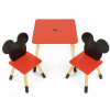 Detský drevený stolík + 2 stoličky Mickey Mouse Iconic, WD16731