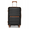 KONO British Traveller škrupinová batožina polypropylén - čierna - 60L