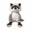 BabyOno plyšová hračka s hrkálkou Racoon Rocky Mýval černo bílý