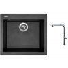 Set Sinks CUBE 560 Metalblack + batéria Sinks SLIM S2 kartáčovaná