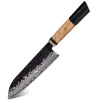 IZMAEL Damaškový kuchynský nôž Airi Santoku/Čierna 16.5 cm