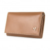 Dámska luxusná kožená peňaženka vo svetlo hnedej farbe