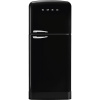 SMEG 50's Retro Style FAB50 kombinovaná chladnička s mrazákom hore čierna