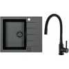 Set Alveus (dřez Cadit 10 Black Edition Black 91 + baterie Mintas Černá matná) SETA23230