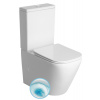 Sapho IMALA kombi WC, Vortex Rimless, spodný/zadný odpad, biela