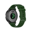 eses Jednofarebný silikónový remienok pre smart hodinky Garmin 20 mm Farba: zelená army