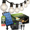 Solárna záhrada Girland 30x LED okrasné gule 15,05 m 2700K teplá + diaľkové ovládanie CALLIS2 LUMILED