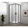 Polysan Polysan, EASY BLACK štvorcová sprchová zástena 900x900mm, číre sklo, EL5115B