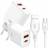 Rýchla Nabíjačka USB 20W + kábel 1 m microUSB QC 3.0 PD pre telefón 2x USB