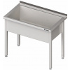 Stůl s jednokomorovou mycí vanou 1000x600x850 mm | STALGAST, 981336100 inox