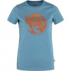 Fjällräven Arctic Fox Print T-shirt W, Veľkosť XS, Farba DAWN BLUE-TERRACOTTA BROWN