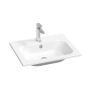 RAVAK CHROME SLIM 60 x 49cm umývadlo, s otvorom, s prepadom, liaty mramor, XJG01160001