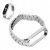 NÁRAMOK PRE XIAOMI MI BAND 5 6, NÁHRADNÝ NÁRAMOK Z OCELE, STRIEBORNÝ