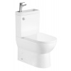 Aqualine JALTA HYGIE WC kombi s umývadlom, Rimless, spodný/zadný odpad, biela PB103H