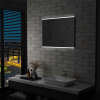 zahrada-XL Kúpeľňové nástenné zrkadlo s LED a dotykovým senzorom 80x60 cm 144733