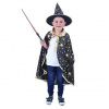 Destký plášť čierny s klobúkom Čarodejnice/Halloween