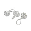 Šperky Nina - Strieborná súprava 925/1000 s kryštály Swarovski – Trpytivé guľa - set ag 030 (Strieborná súprava 925/1000 s kryštály Swarovski – Trpytivé guľa - set ag 030)