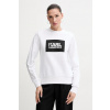 Bavlnená mikina Karl Lagerfeld ASW20006 biela L