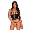 Pôvabný korzet Romanesa corset - Obsessive L/XL černá