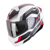 Moto přilba SCORPION EXO-930 EVO SIKON matná bílo/černo/červená - Velikost L