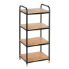 Čierny/v prírodnej farbe kovový kúpeľňový regál 42x94, 5 cm Loft – Wenko