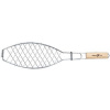 BBQ Opekač na ryby 36B 310x130/580 mm Cr + drevo - Opekač 310x130/580mm, Cr+drevo