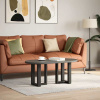 Nohy konferenčního stolku ve tvaru T, 2 ks, černé, 38 x 25 x (42-43) cm, ocel 4013024