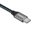 PREMCORD PremiumCord Kábel USB-C M/M, 100W 20V/5A 480Mbps bavlnený oplet, 1m PR1-ku31cw1