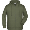 DAIBER JN 8026 / Pánska mikina s kapucňou - olive M