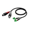 Procab CLA835/1,5 - 2 XLR Female x 2x Terminal block - 1,5m
