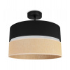 Light Home Stropné svietidlo Juta, 1x jutové/čierne textilné tienidlo, b
