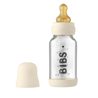 BIBS Baby Bottle sklenená fľaša 110ml - ivory
