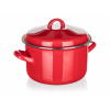 Hrniec smalt ¤20x12cm 3,4L s pokrievkou MILTON RED