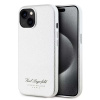 Karl Lagerfeld Grained PU Hotel RSG Zadný kryt pre iPhone 15 White