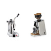 La Pavoni Stradivari Professional Lusso + Eureka Mignon Single Dose, White & Oak