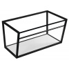 SKA konzola pod umývadlo 750x400x460mm, čierna mat, s bielou MDF policou