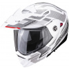 SCORPION prilba ADX-2 Carrera pearl white/silver - S