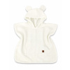 Detské mušelínové pončo lux s kapucňou Teddy, rýchloschnúci, smotanové