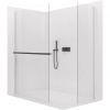 CERANO - Sprchová zástena Walk-in Crystal TL/P - 8 mm - bezvzperový systém + polička/držiak na uteráky - čierna matná, transparentné sklo - 120x110x200 cm