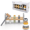 VIGA PolarB Set Drevená pyramída + Montessori dierovačka s tučniakom