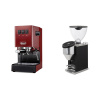 Gaggia New Classic EVO, red + Rocket Espresso FAUSTINO 3.1, black