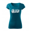 DRAGOWA dámske krátke tričko Aristón, petrol blue150g/m2 - L
