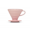 Keramický dripper Hario V60-02 ružový + 40 filtrov