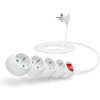 CONNECT IT predlžovací kábel 230V 4 zásuvky s vypínačom 3m biely