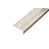 AP5 schodová lišta samolepiaca B, hliník+fólia dub sivý, v: 10 mm, š: 25 mm, d: 0,9 m