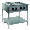 EGAZ Elektrický gastronomický sporák 4-horákový, 800x700x850 s policou, 1x1,85+3x2,6 kW | EGAZ, KE-47